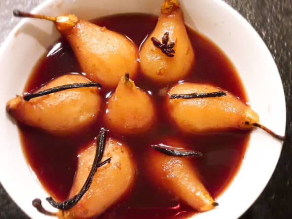 Poires au cassis