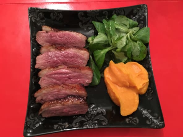Magret de canard et purée de patate douce