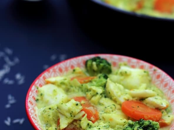 Curry de poisson et légumes à l'indienne