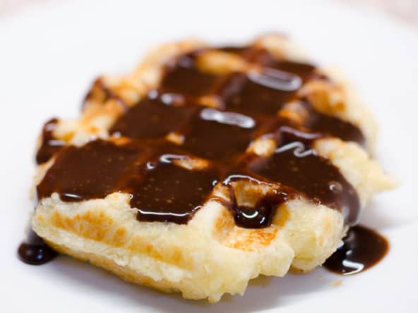 Gaufres liégeoises, sauce Nutella