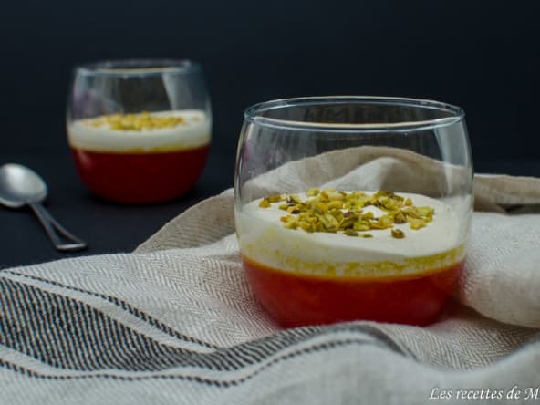 Verrines à l'orange sanguine et crème de pistaches