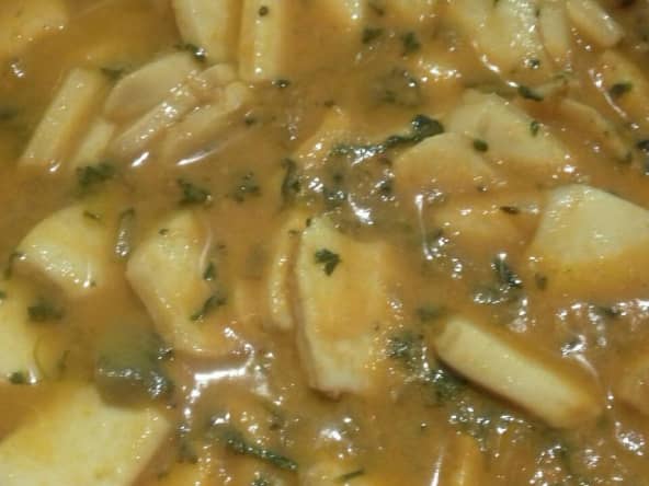 Seiche en sauce au vin blanc et au piment d'Espelette