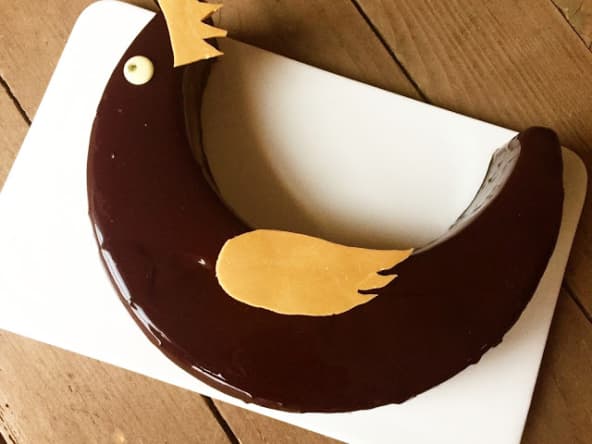 Entremets de Pâques chocolat, vanille