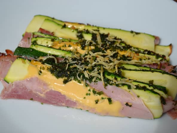 Tian lèger de courgettes au jambon, une recette weight watchers