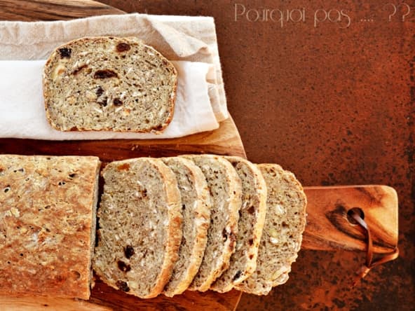 Pain (sans pétrissage) au muesli, sarrasin et lait végétal