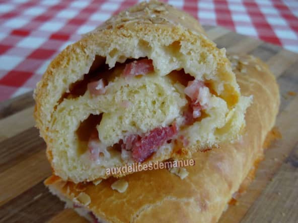 Brioche pâte levée, Brie et emmental