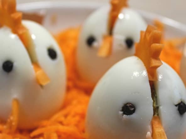 Œufs Durs Poule de Pâques