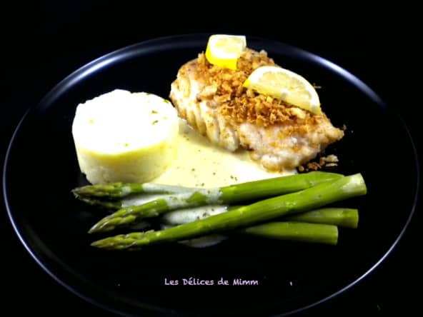 Dos de cabillaud en crumble de panko