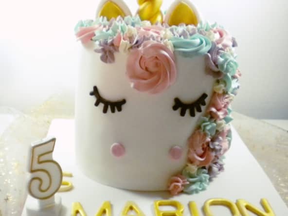 La gâteau licorne de Marion