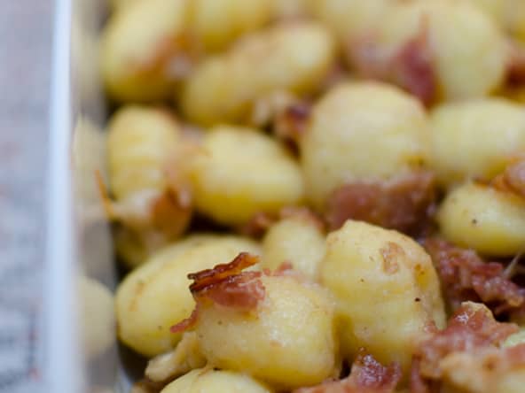 Gnocchi au bacon et aux noix