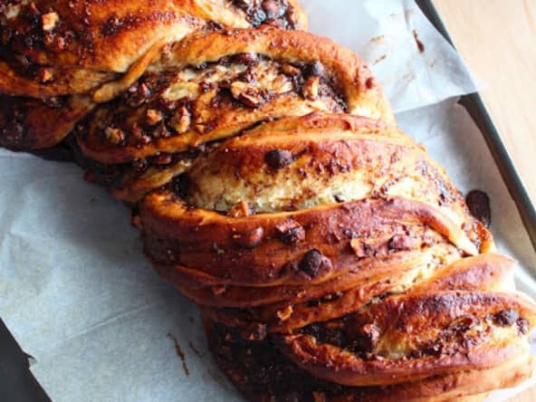 Nusszopf : une brioche au chocolat et aux noisettes