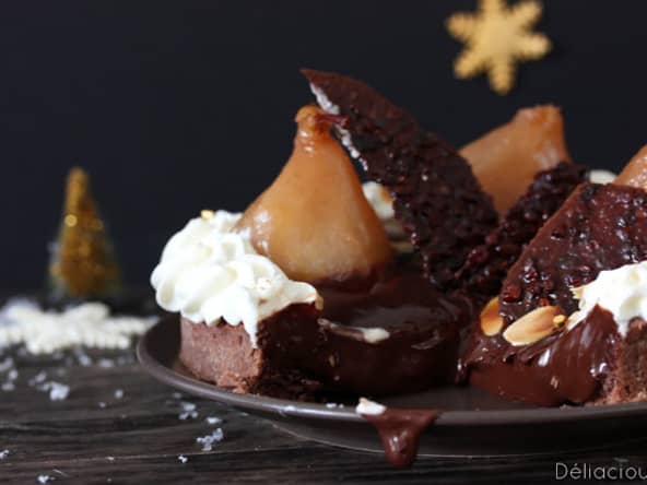 Tarte poire et chocolat
