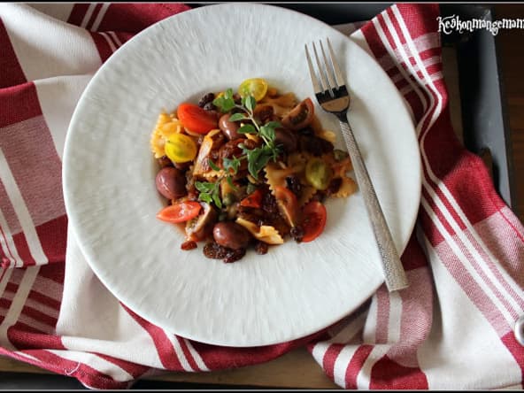 Farfalle à la sicilienne veggie