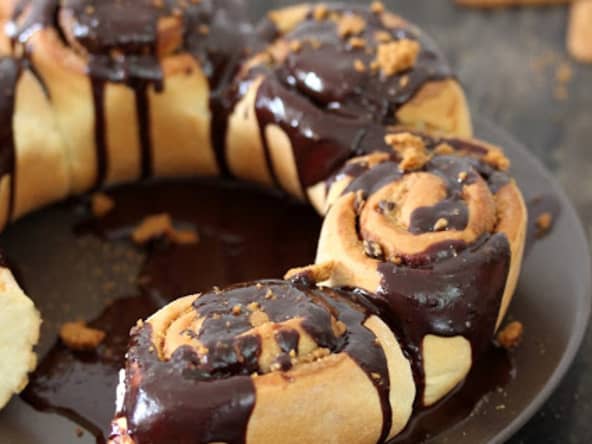 Brioche roulée cannelle chocolat et spéculoos