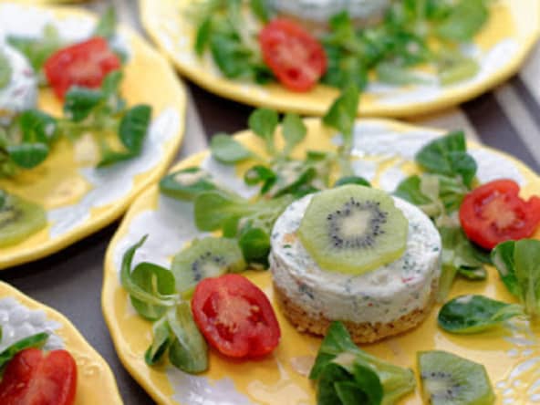 Cheese-cake salé aux kiwis