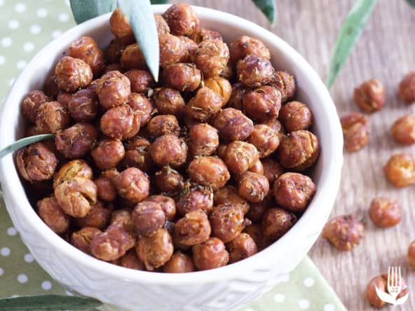 Pois chiches grillés au four