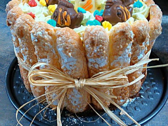 Charlotte chocolat et pistache