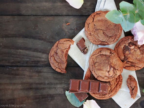 Cookies tout chocolat à la pâte à tartiner
