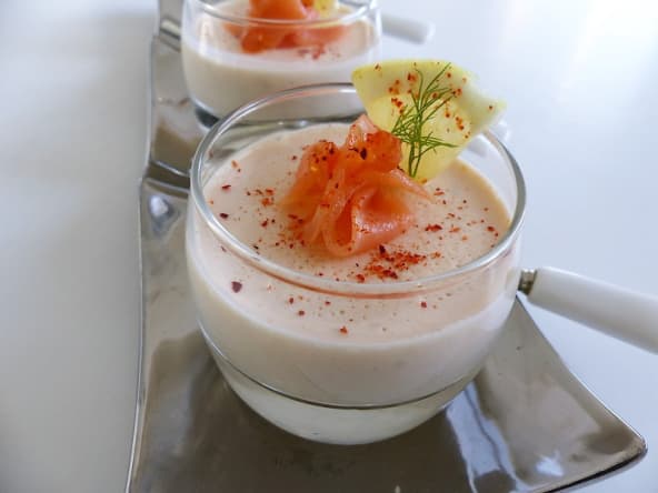 Panna cotta au saumon fumé