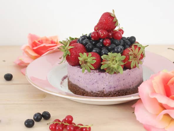 Cheesecake vegan fruits rouges