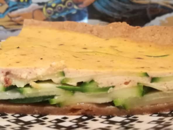 Tarte aux gaudes et aux courgettes