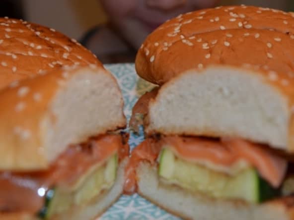 Burger au saumon fumé artisanal