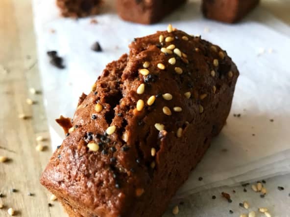 Cakes au chocolat, sésame-pavot - IG Bas
