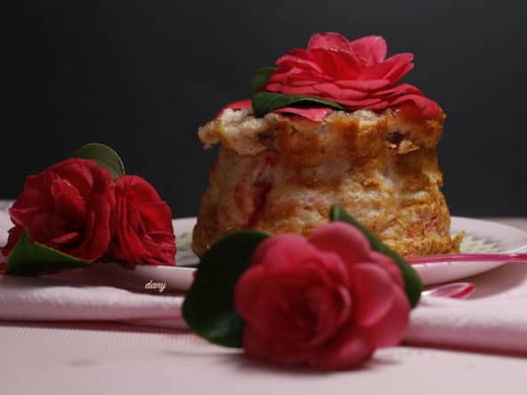 Gâteau des anges à la rose