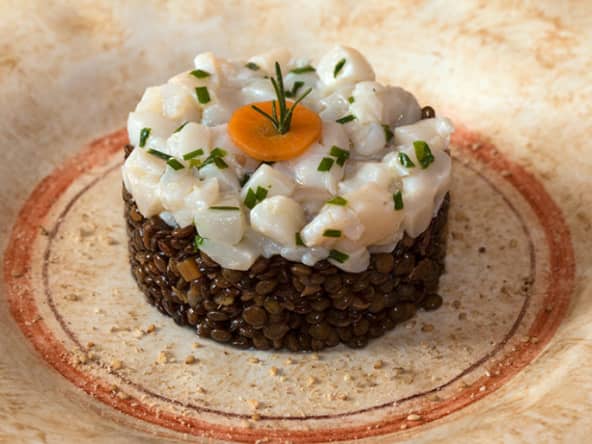 Tartare de Noix de St-Jacques et lentilles