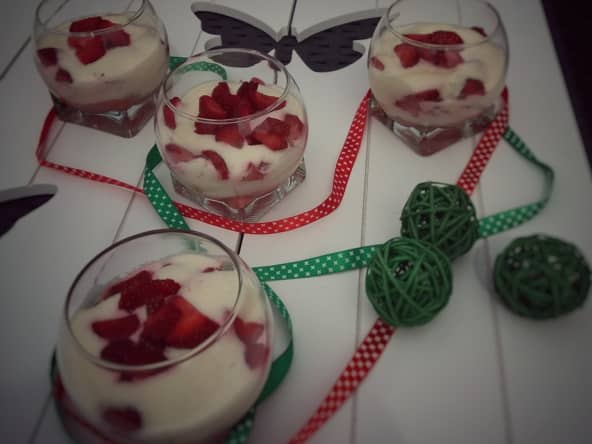 Tiramisu aux fraises version allégée