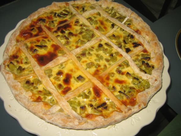 Tarte à la rhubarbe (pâte brisée)