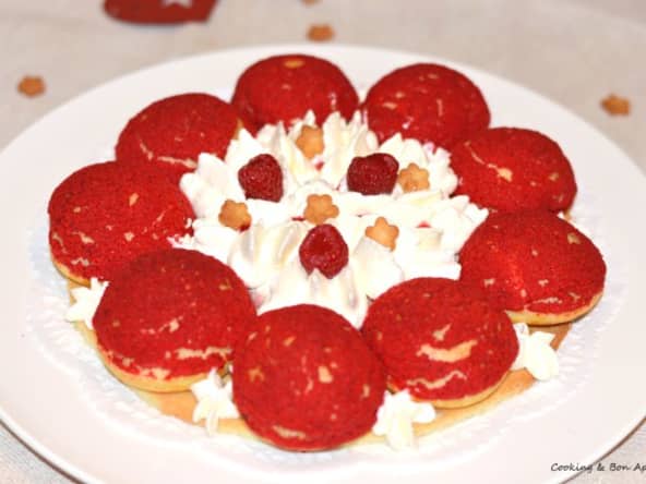 Saint Honoré rouge vanille et hibiscus