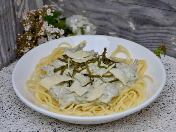 Spaghetti aux asperges sauvages