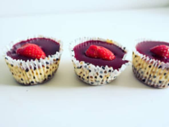 Mini cheesecakes fraises