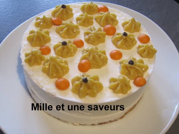 Entremet noix de coco, mangue, ananas
