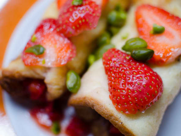 Brioche perdue aux fraises