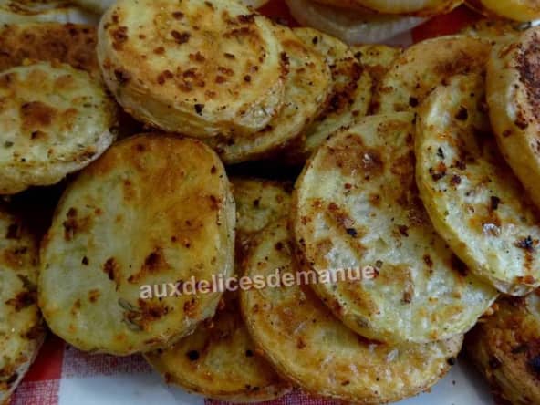 Rondelles de pommes de terre au grill plancha