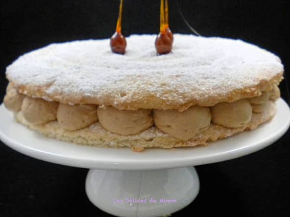 Succès praliné (dacquoise aux amandes et crème mousseline au praliné)