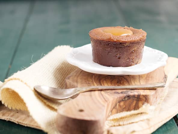 Délicieux fondant au chocolat cœur caramel au beurre salé