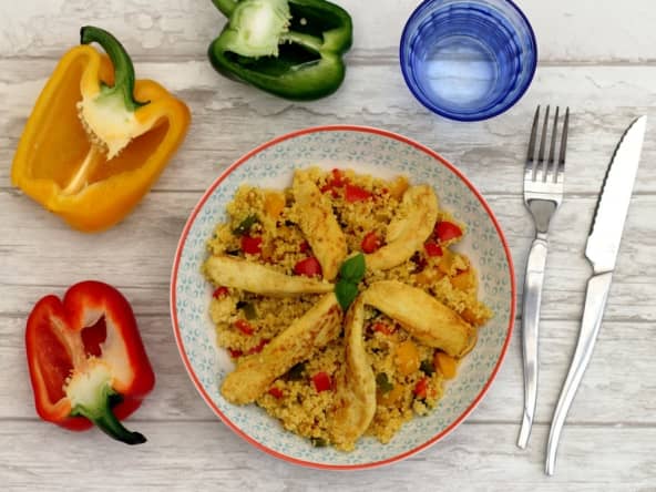 Poulet arlequin (aux trois poivrons)