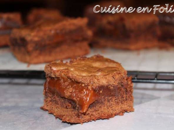 Brownies au chocolat au caramel au beurre salé