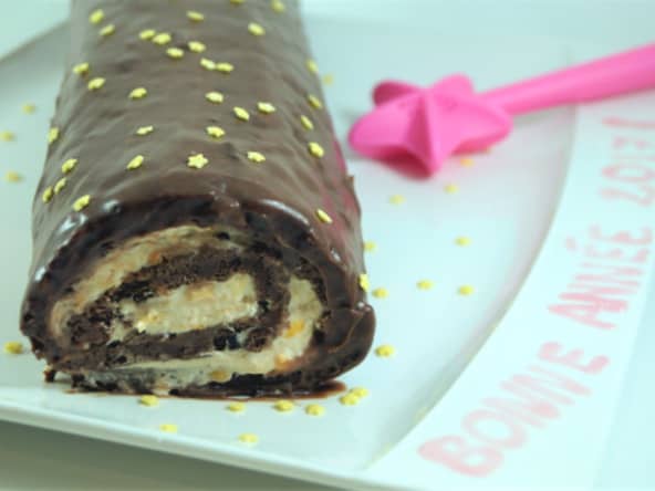 Bûche chocolat mandarine