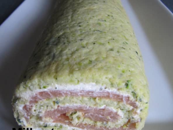 Roulé au saumon et courgettes 