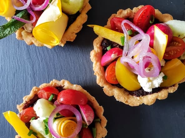 Tartelettes aux légumes crus 