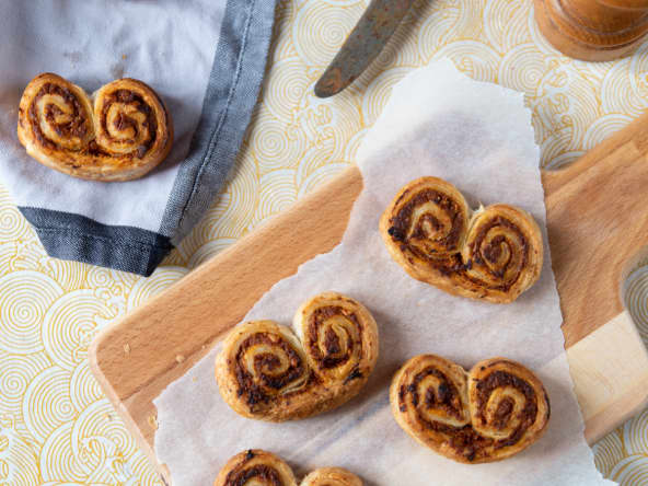 Palmiers salés aux tomates sechées