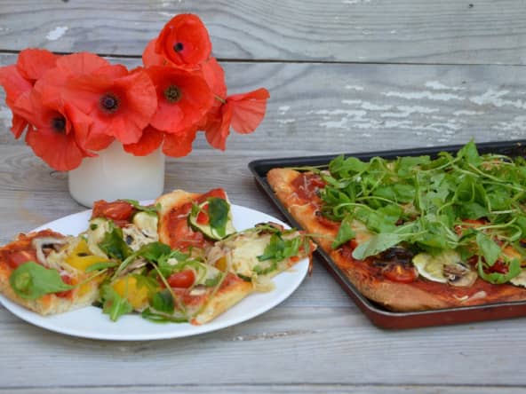 Pizza végétarienne aux légumes