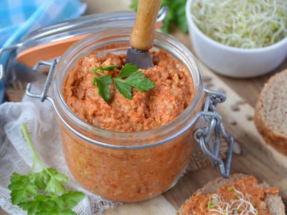 Tartinade de poivron aux graines de tournesol