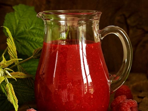Coulis de framboises aux épices frais et parfumé