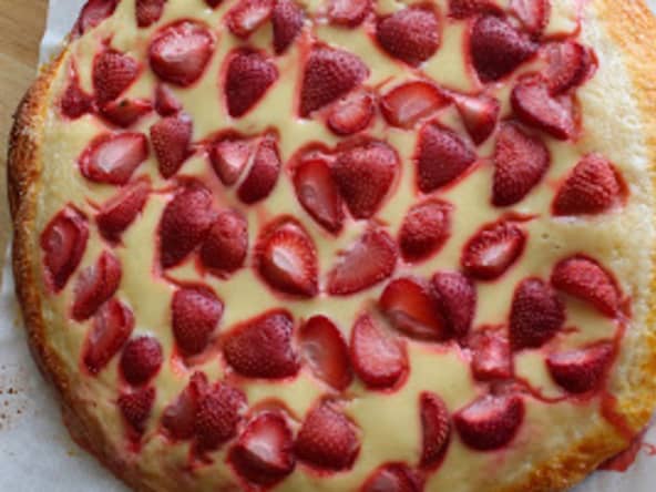 Brioche viennoise à la crème et aux fraises