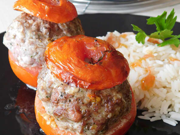 Tomates farcies porc et boeuf